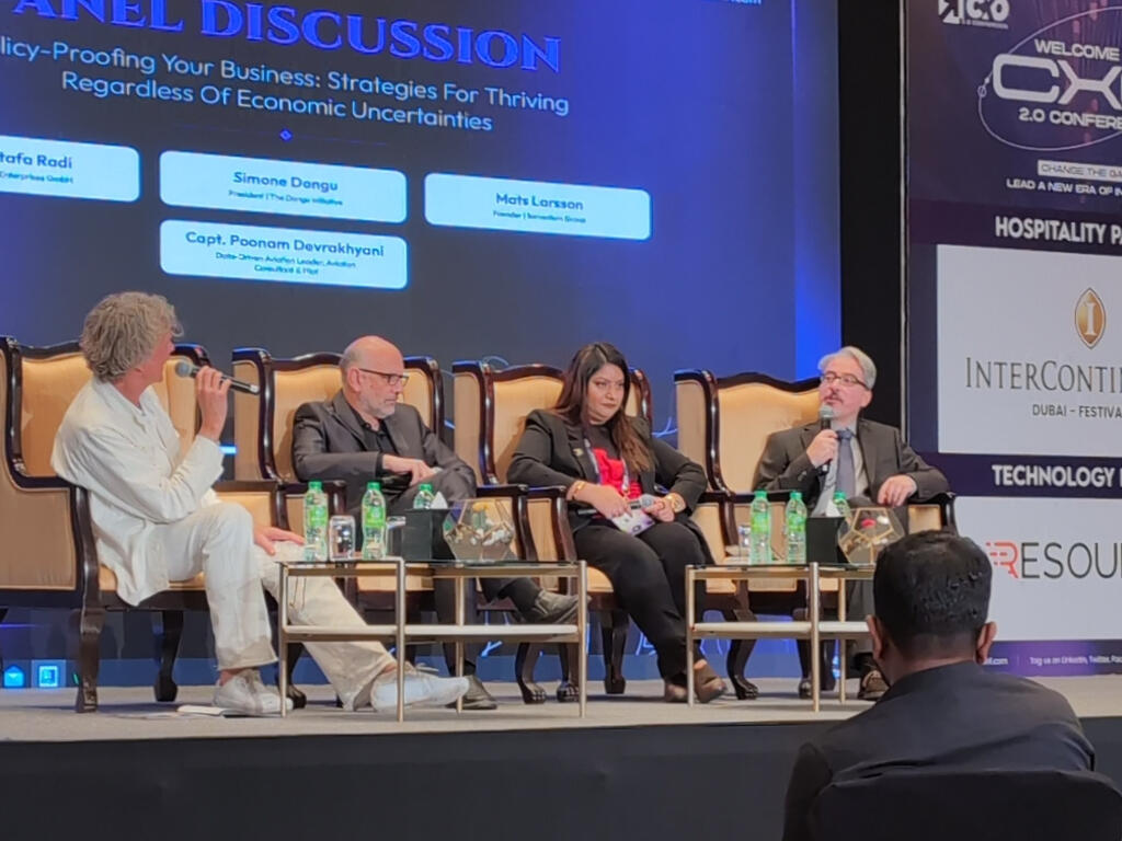 Simone Dongu as a panellist on Future Proofing Your Business at the CXO 2.0 Conference in Dubai, 2024 Simone Dongu as a panellist on Future Proofing Your Business at the CXO 2.0 Conference in Dubai, 2024