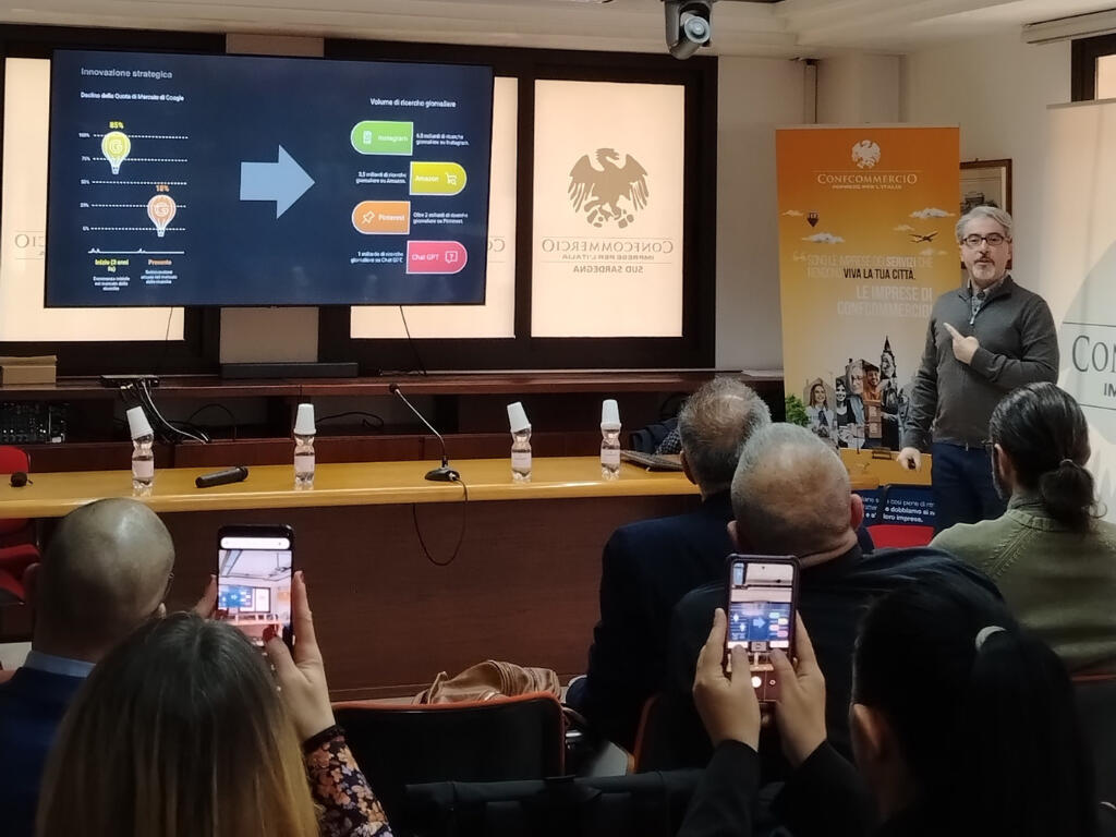 Simone Dongu presenting on integrating emerging technologies in business to the Chamber of Commerce in Italy, 2025 Simone Dongu presenting on integrating emerging technologies in business to the Chamber of Commerce in Italy, 2025