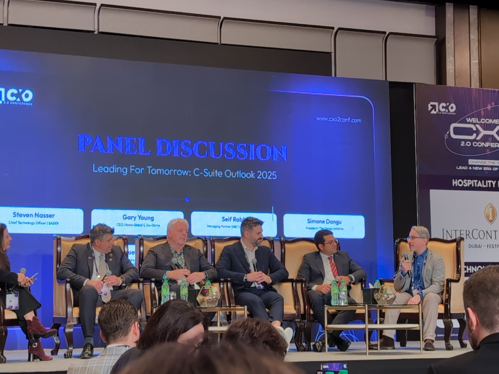 Leading for Tomorrow: C-Suite Outlook 2025. Panel Discussion with Simone Dongu at The CXO 2.0 Conference in Dubai, 2024