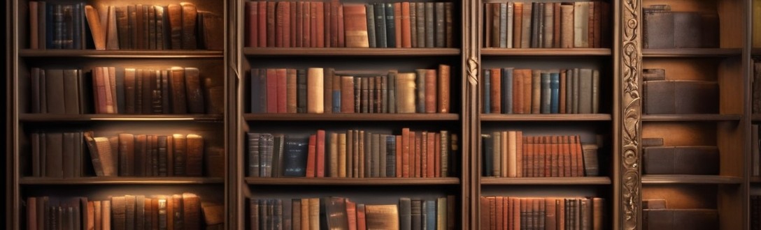 Antique bookshelf featuring FAQ directory