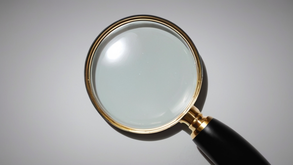 Magnifying glass used to define your target market and identify your USP