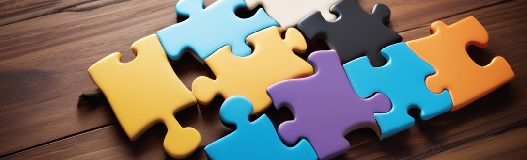 puzzle depicting the pieces of business strategy